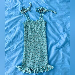 free people blue tube mini dress xs